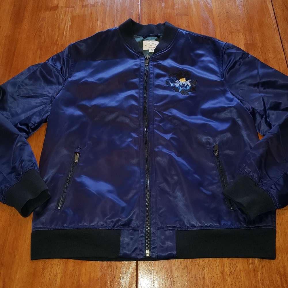 Club monaco satin souvenir jacket.